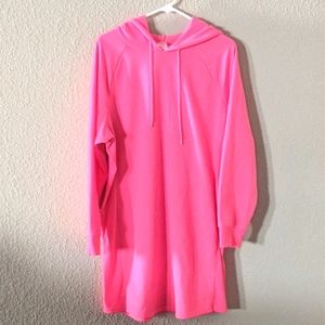 Neon Pink Sweater Dress